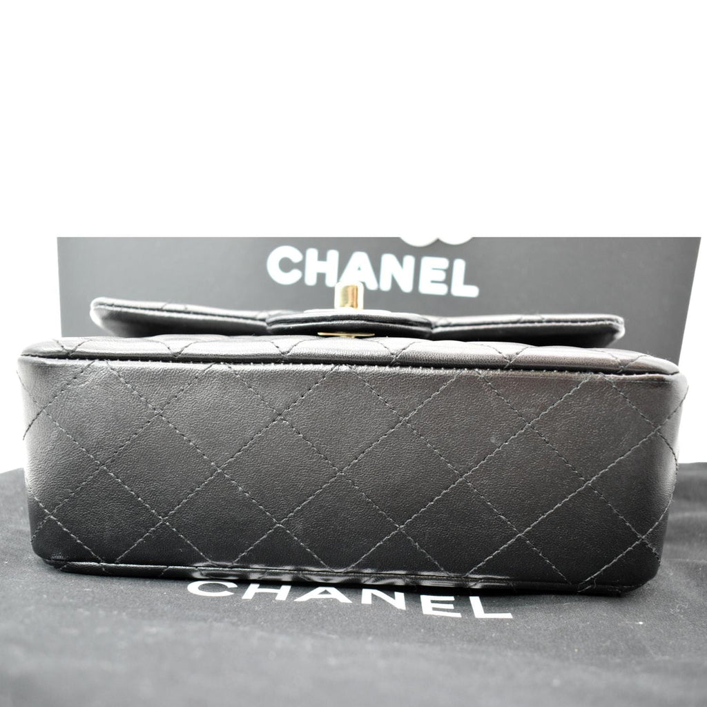 CHANEL Classic Flap Small Leather Shoulder Bag Black