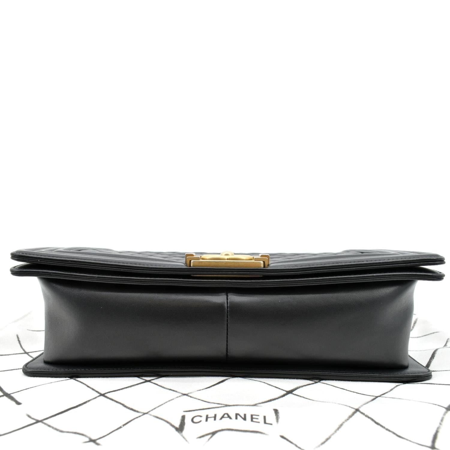 CHANEL Medium Boy Flap Calf Leather Shoulder Bag Black