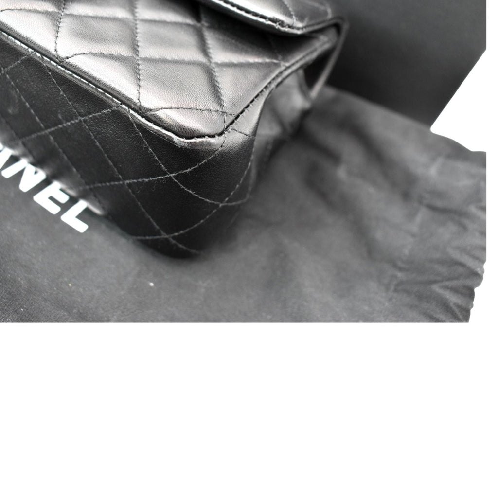 CHANEL Classic Flap Small Leather Shoulder Bag Black