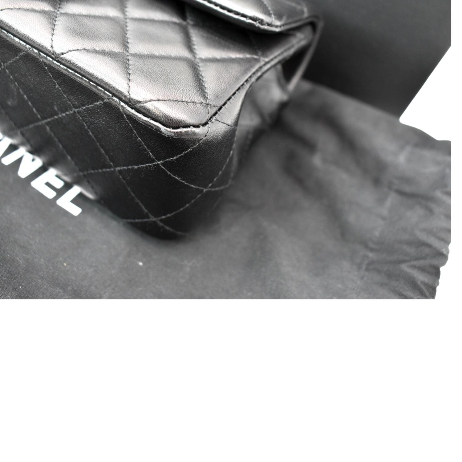 CHANEL Classic Flap Small Leather Shoulder Bag Black