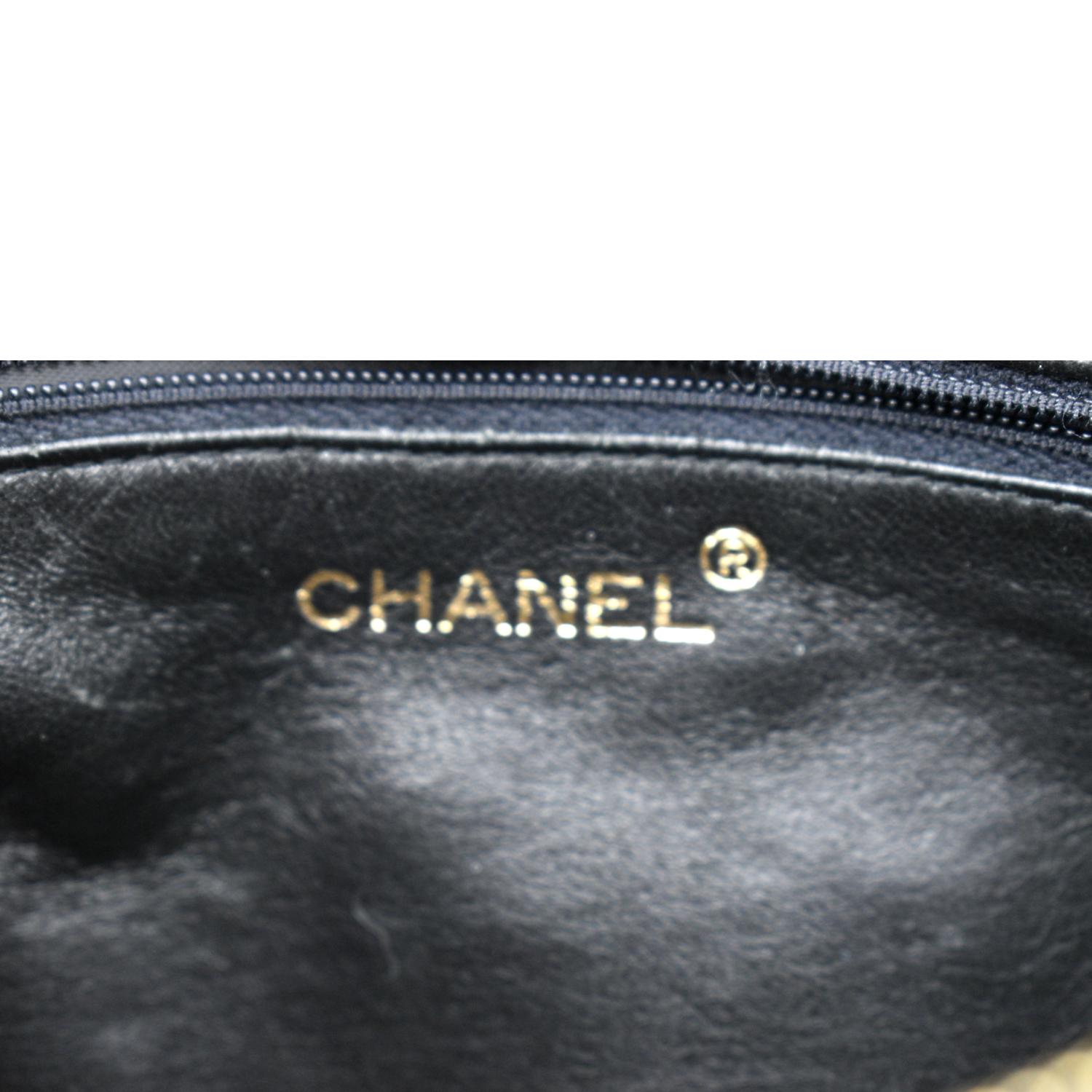 CHANEL Small Vintage Lambskin Leather Handbag Black