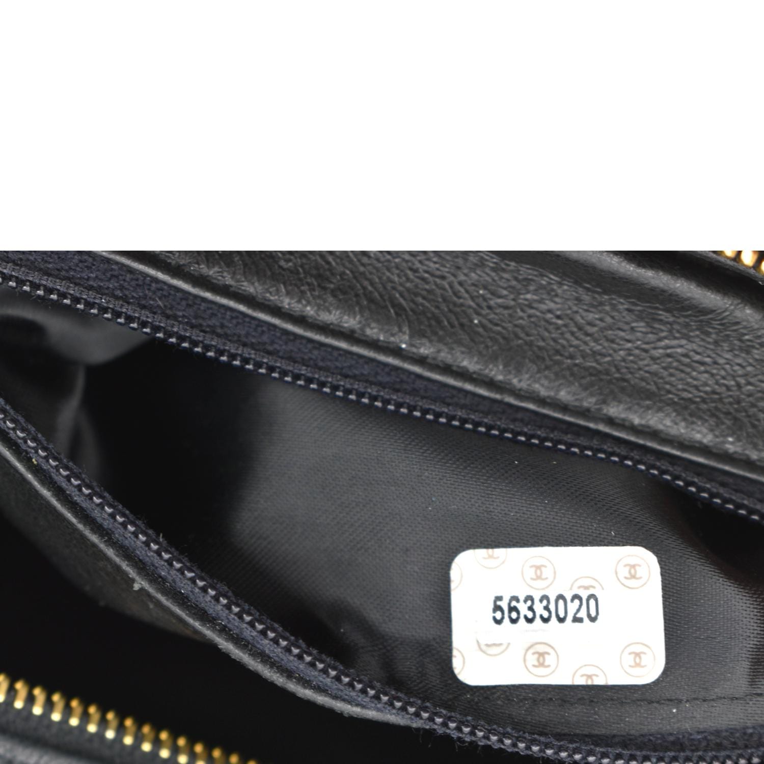 CHANEL Small Vintage Lambskin Leather Handbag Black
