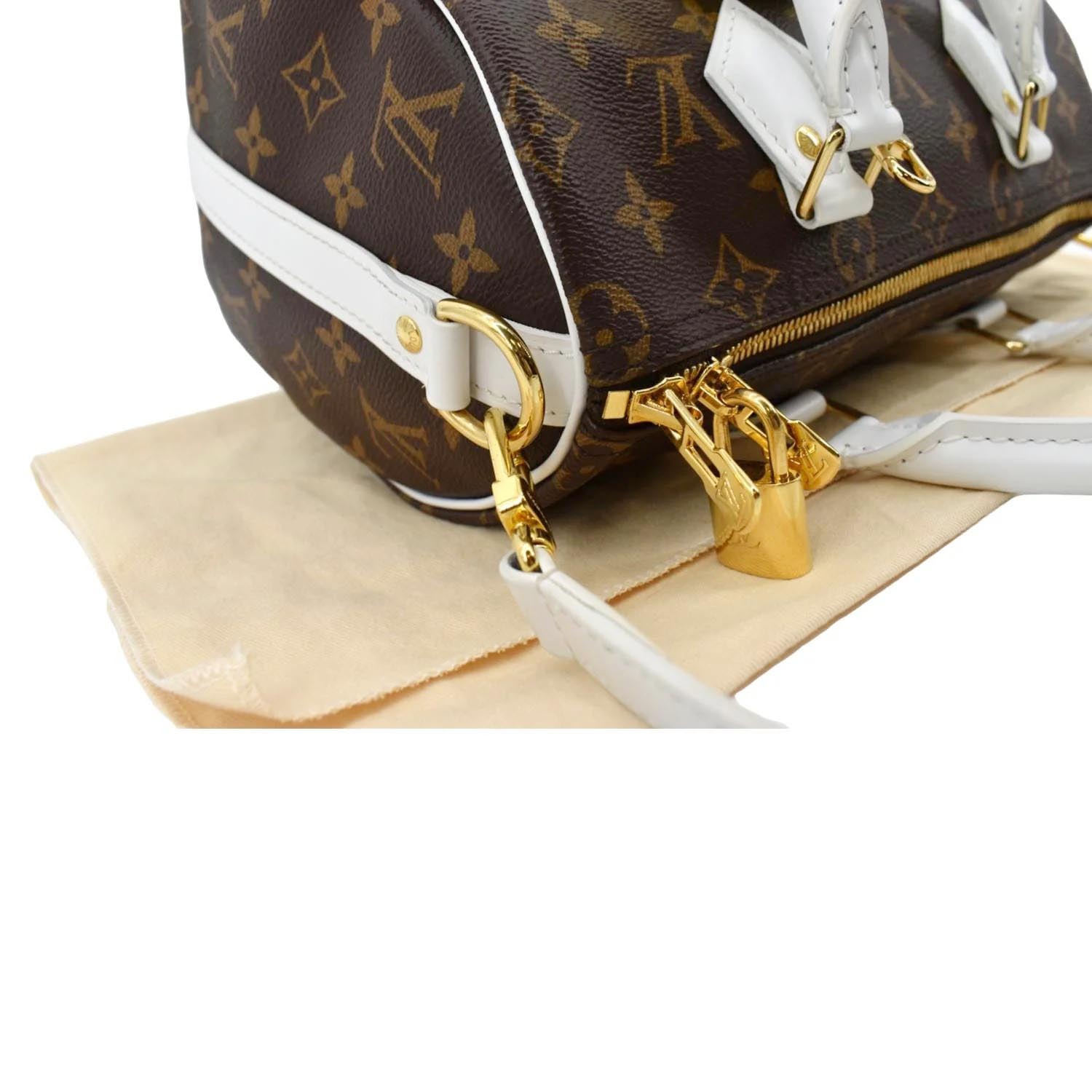 LOUIS VUITTON Women Speedy 25 Bandouliere Monogram Canvas Shoulder Bag Brown
