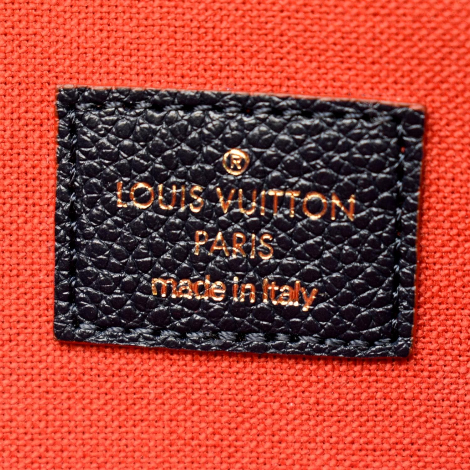 LOUIS VUITTON Felicie Monogram Empreinte Pochette Crossbody Bag Marine Rouge