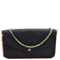 LOUIS VUITTON Felicie Monogram Empreinte Pochette Crossbody Bag Marine Rouge