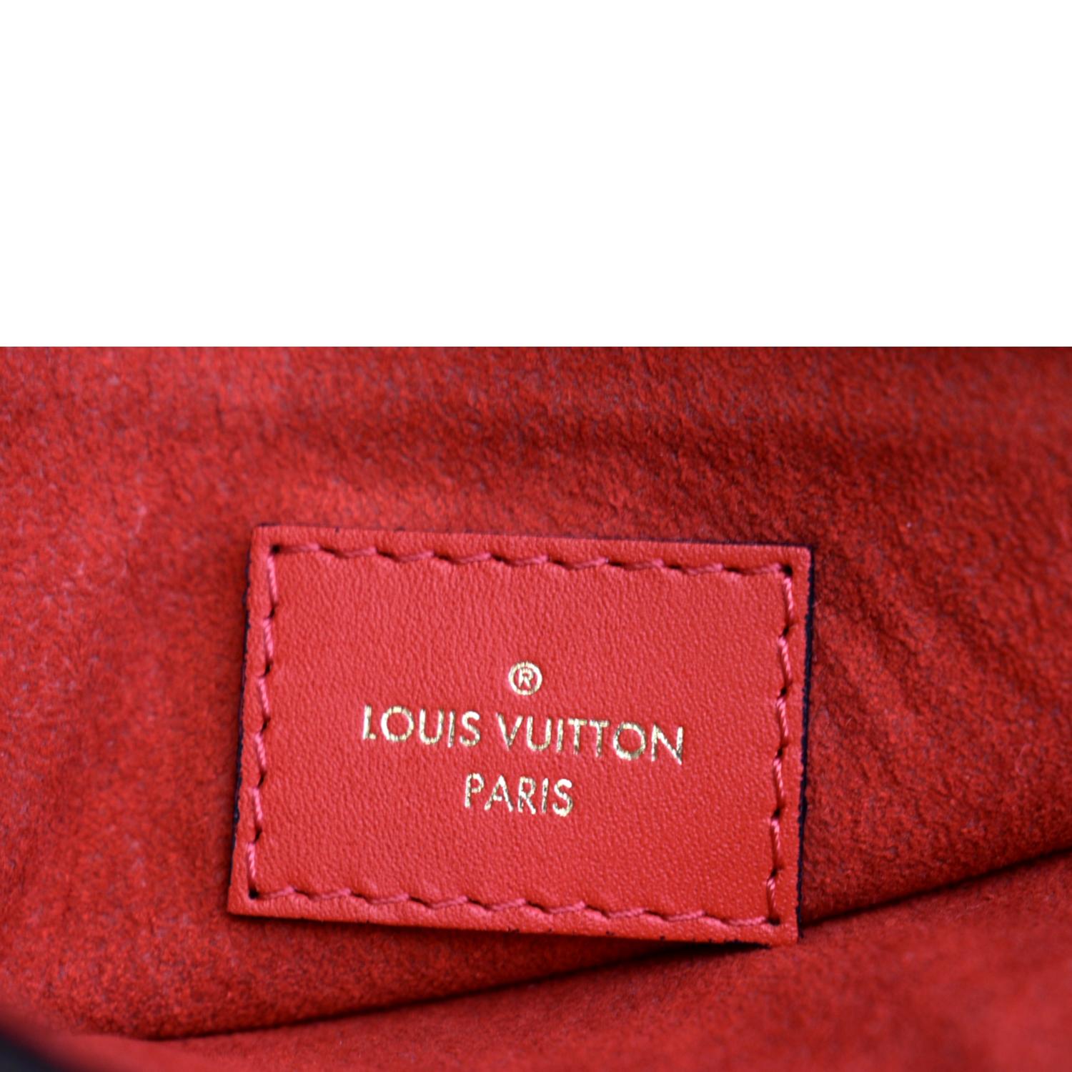 LOUIS VUITTON Flower Monogram Canvas Tote Shoulder Bag Cerise