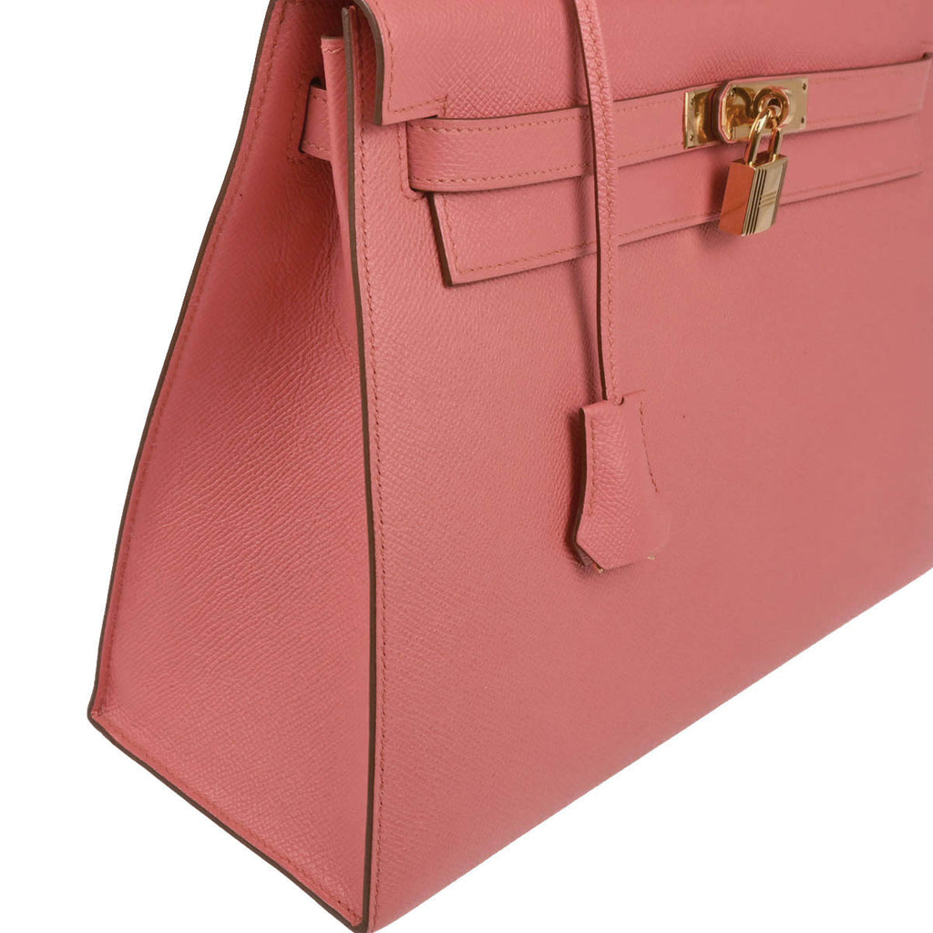 Hermes 2014 Flamingo Epsom Kelly 32 Sellier 2way Shoulder Handbag