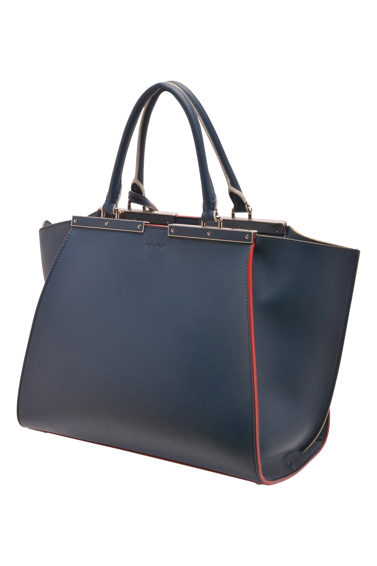 FENDI Blue Calfskin Large 3Jours Tote