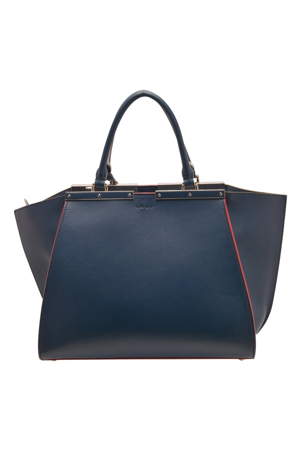 FENDI Blue Calfskin Large 3Jours Tote