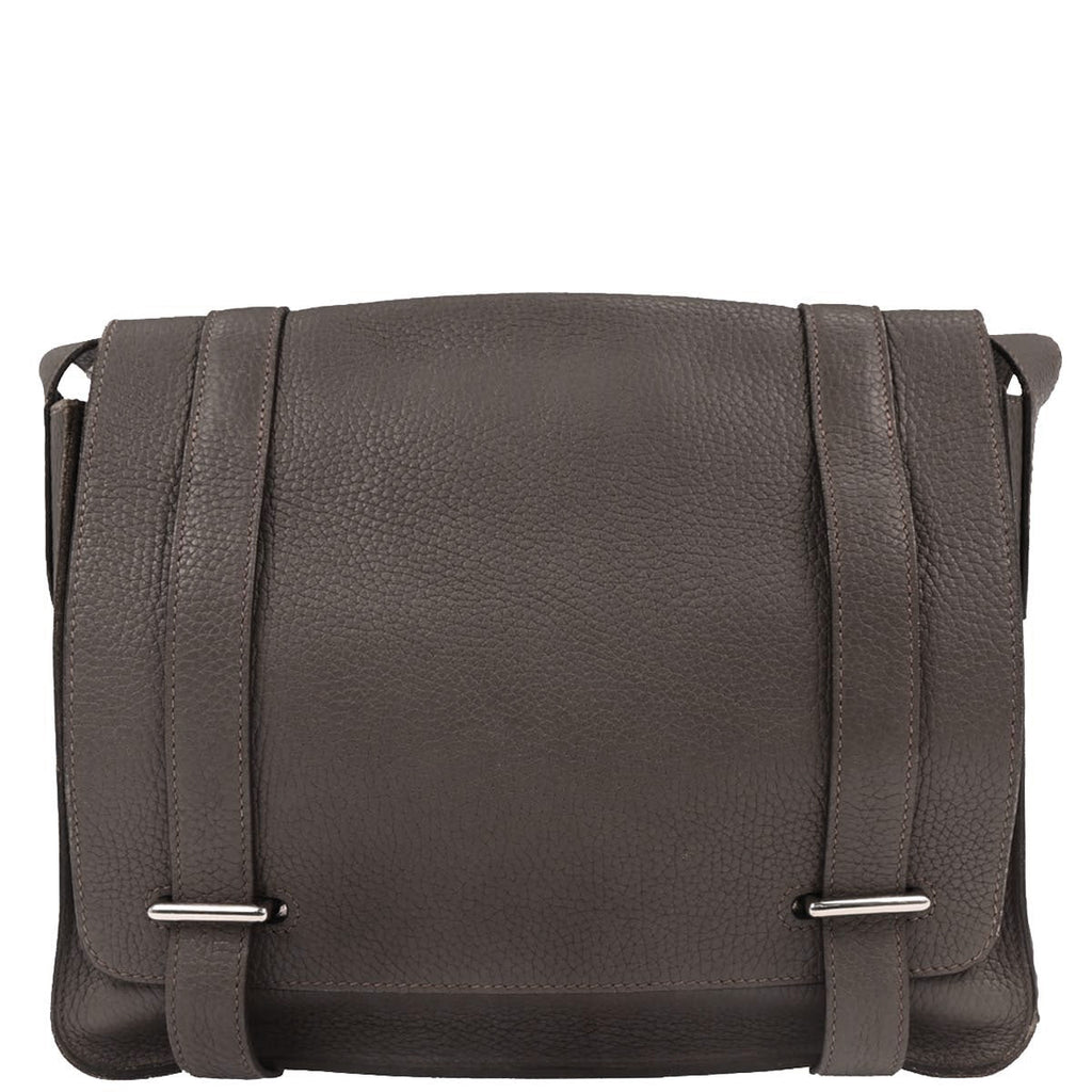 Hermes Etain Taurillon Clemence Steve Caporal 27 Shoulder Bag