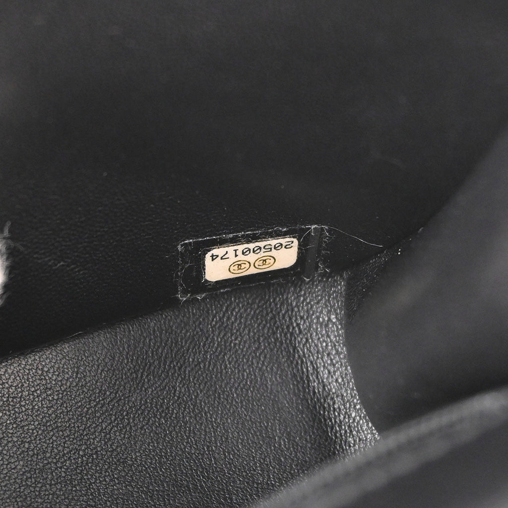 Chanel 2014-2015 Black Mouton Lambskin No.5 Full Flap Shoulder Bag