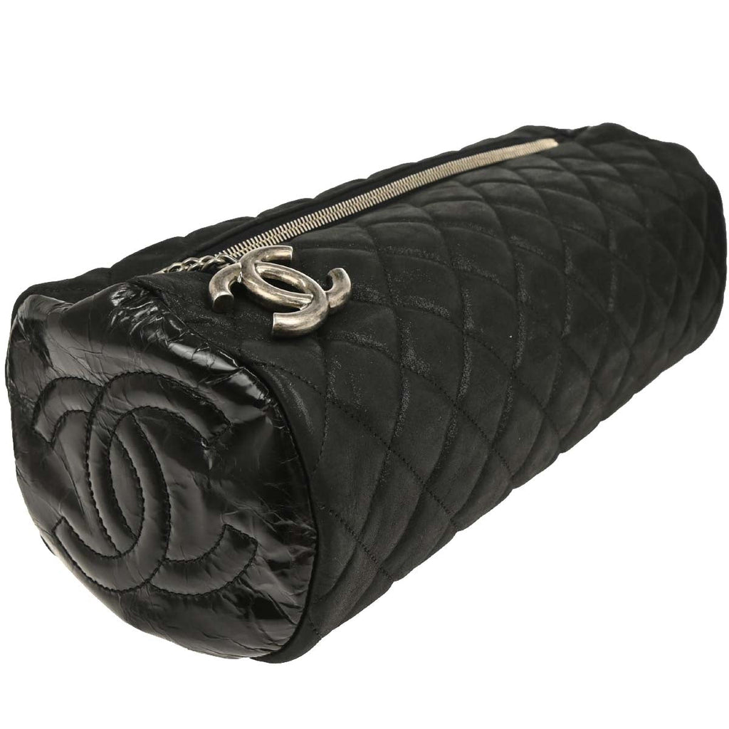 Chanel 2010-2011* Gray Iridescent Calfskin Fantasy Fur Backpack