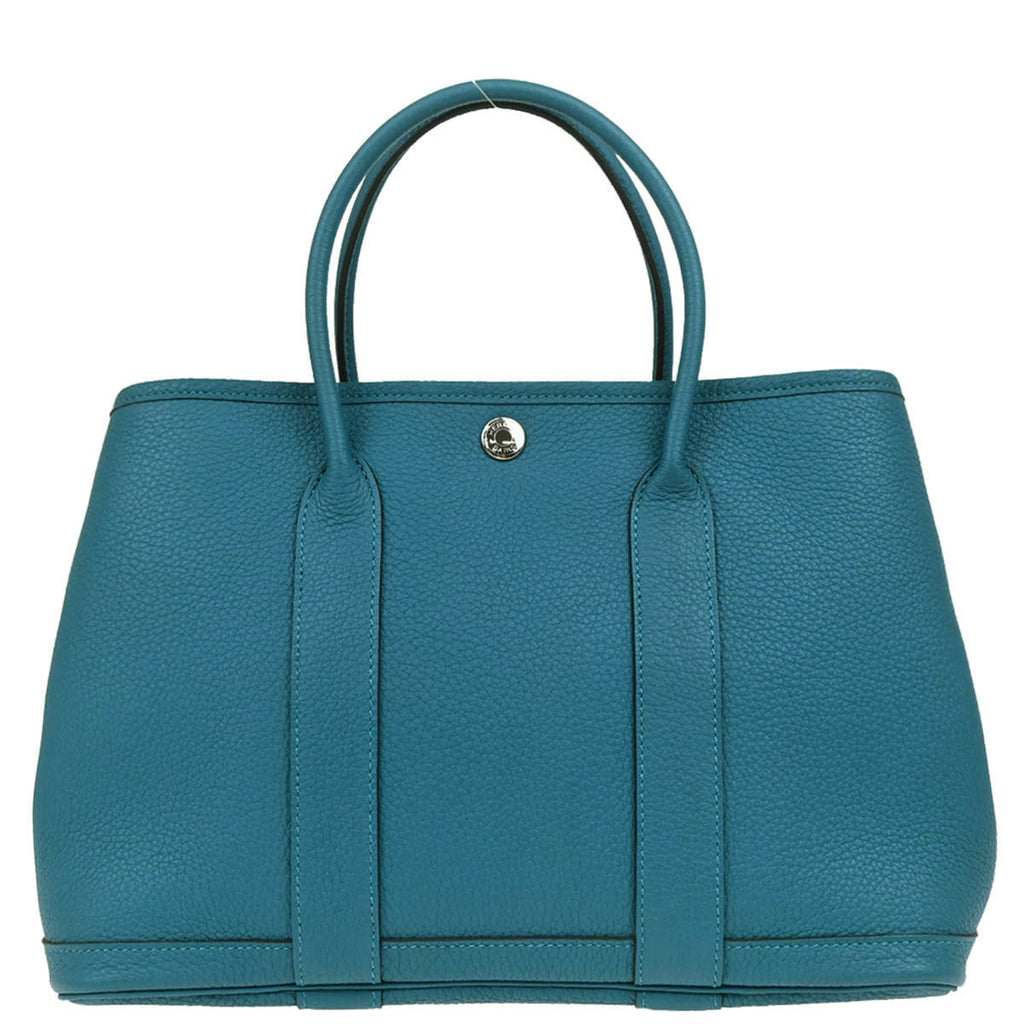 Hermes 2018 Vert Bosphore Negonda Garden Party 30 TPM Tote Handbag