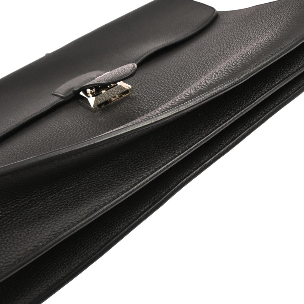 Hermes Black Togo Sac a Depeches 38 Business Bag Handbag