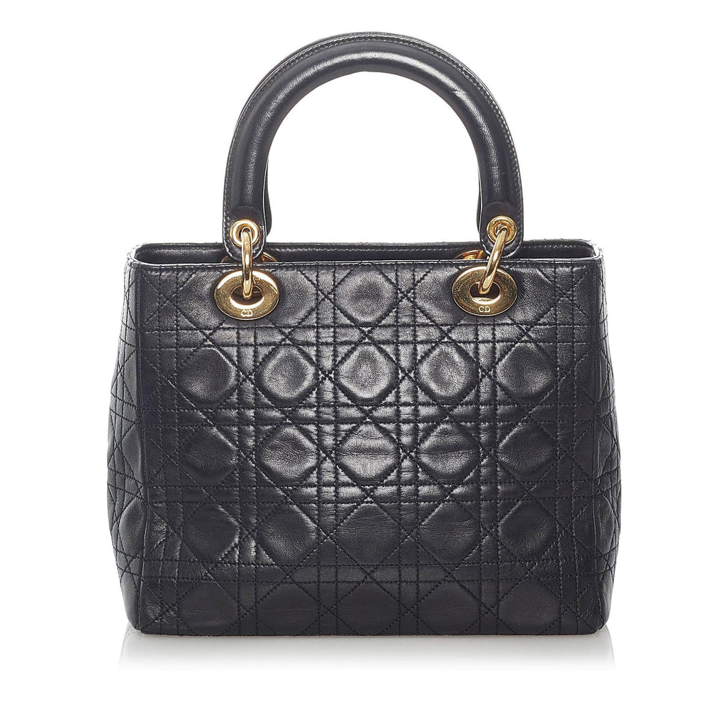 Dior Cannage Lady Dior Lambskin Leather Handbag (SHG-31012)
