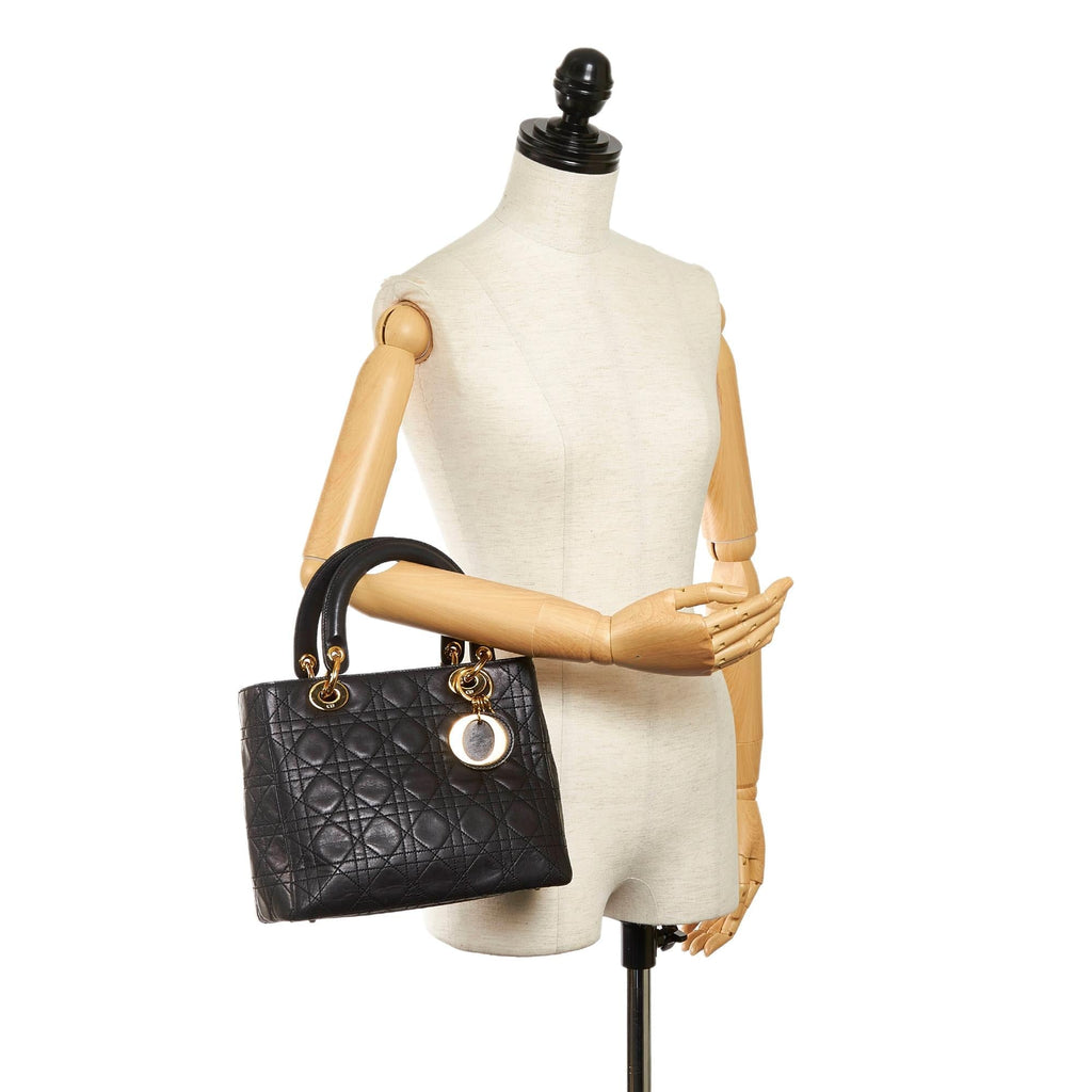 Dior Cannage Lady Dior Lambskin Leather Handbag (SHG-31012)