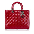 Dior Cannage Lady Dior Patent Leather Satchel (SHG-30092)