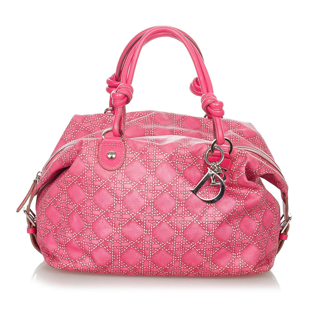 Dior Cannage Print Canvas Handbag (SHG-23721)