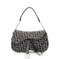 Dior Canvas Logo Double Saddle Shoulder Bag (SHF-21002)