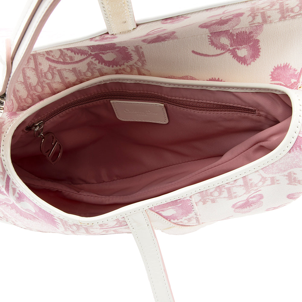Dior Diorissimo  Flowers Saddle Shoulder Bag (SHF-20424)