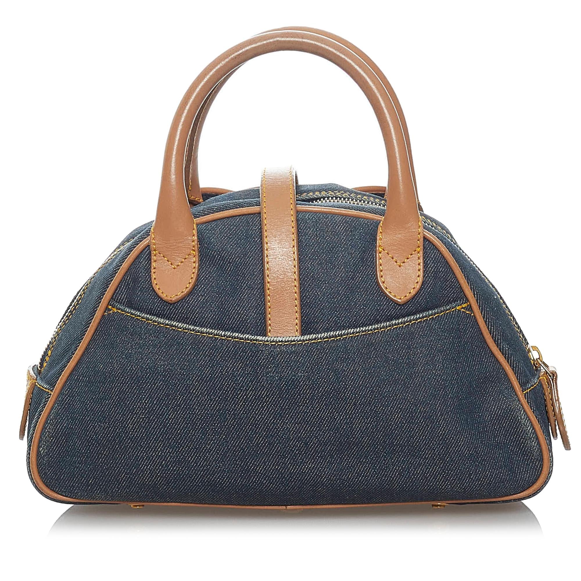 Dior Double Saddle Denim Dome Bag (SHG-35817)