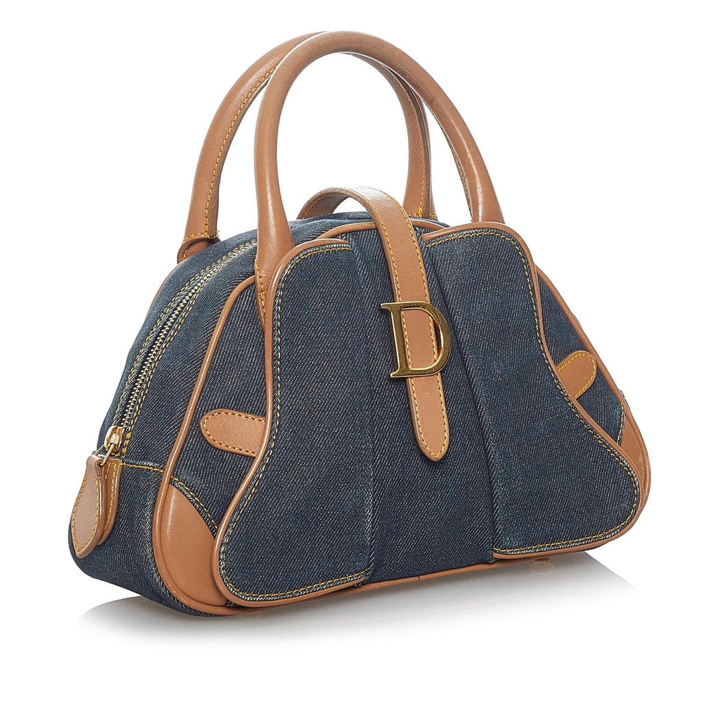 Dior Double Saddle Denim Dome Bag (SHG-35817)