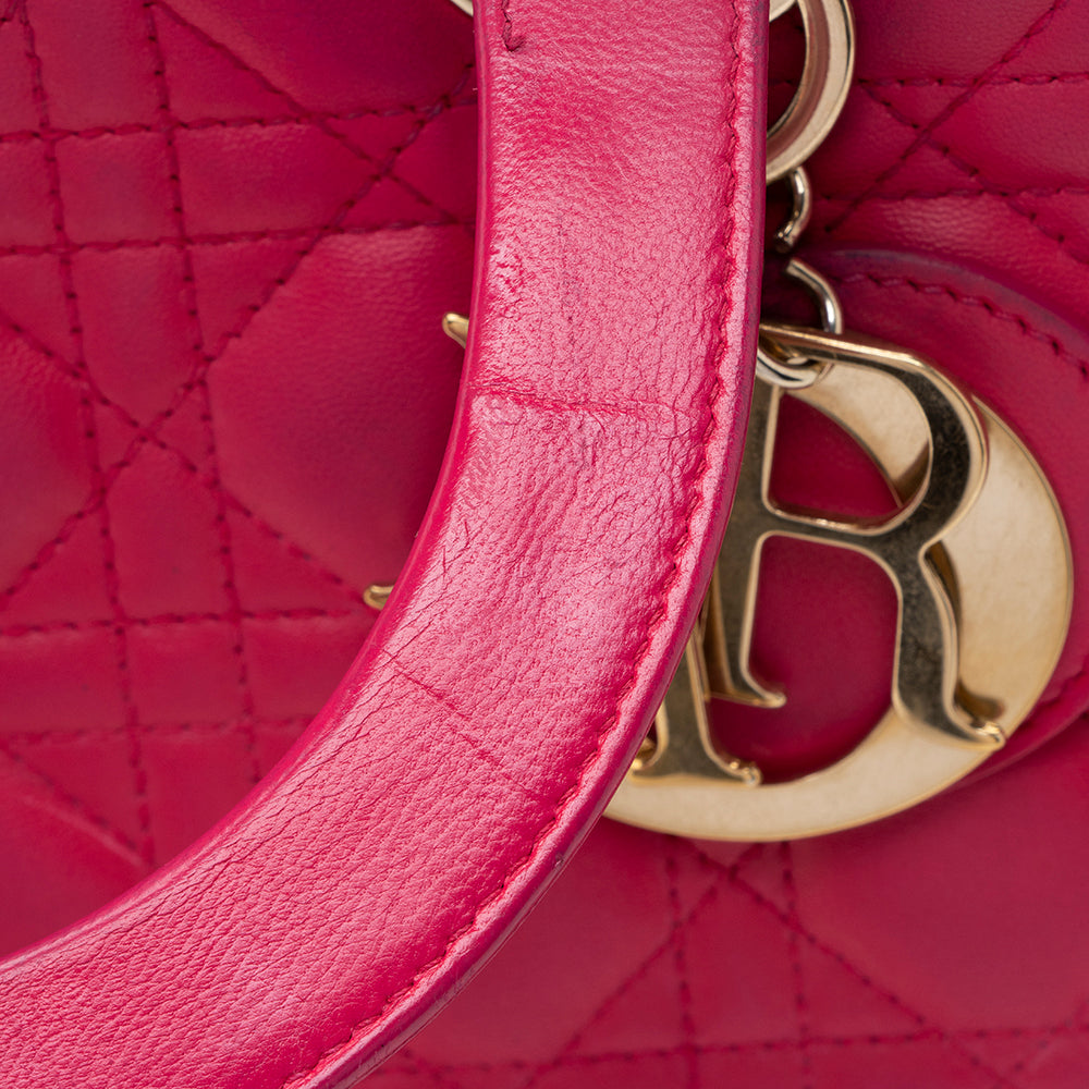 Dior Lambskin Lady Dior Large Tote - FINAL SALE (SHF-17599)