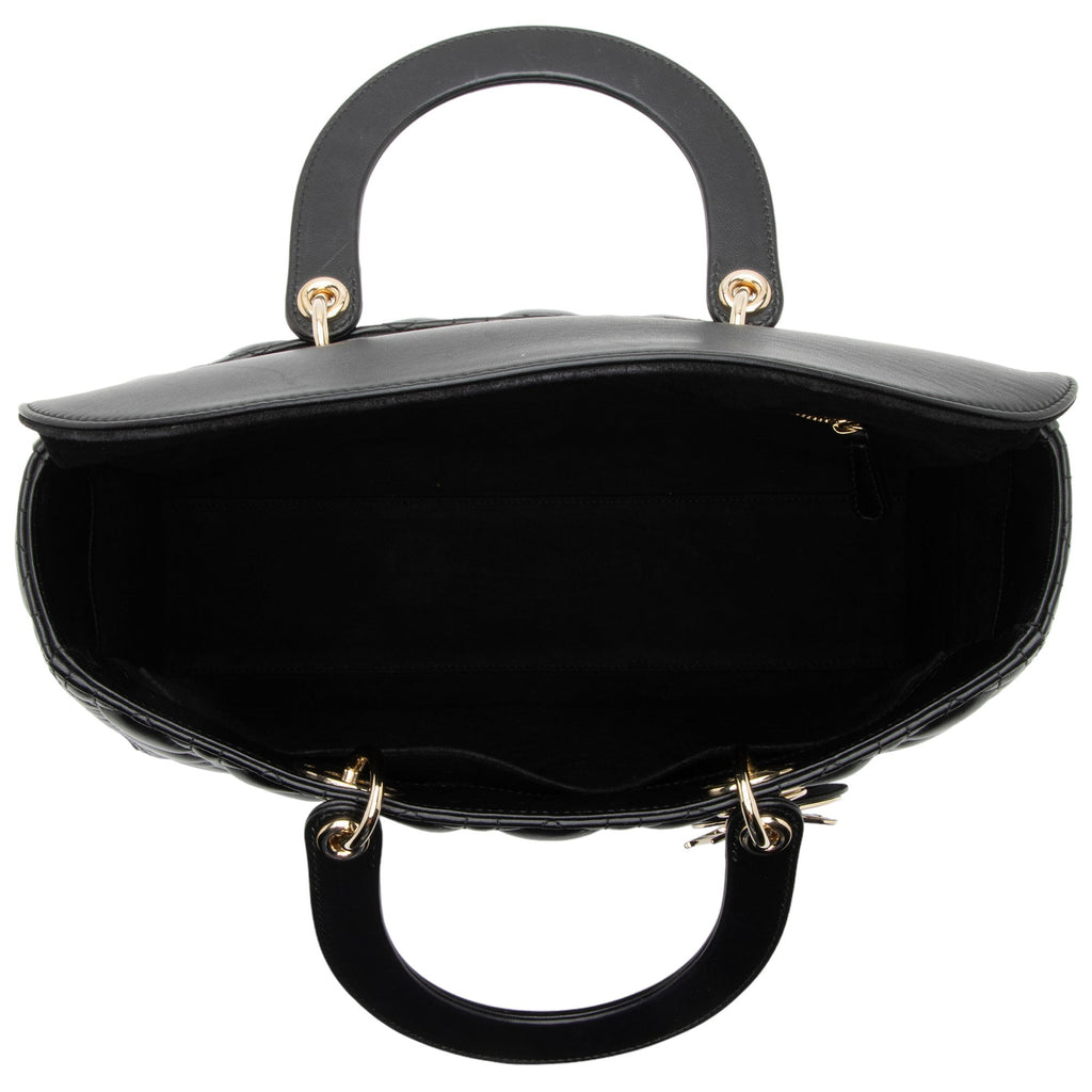 Dior Lambskin Lady Dior Large Tote (SHF-9gavwy)