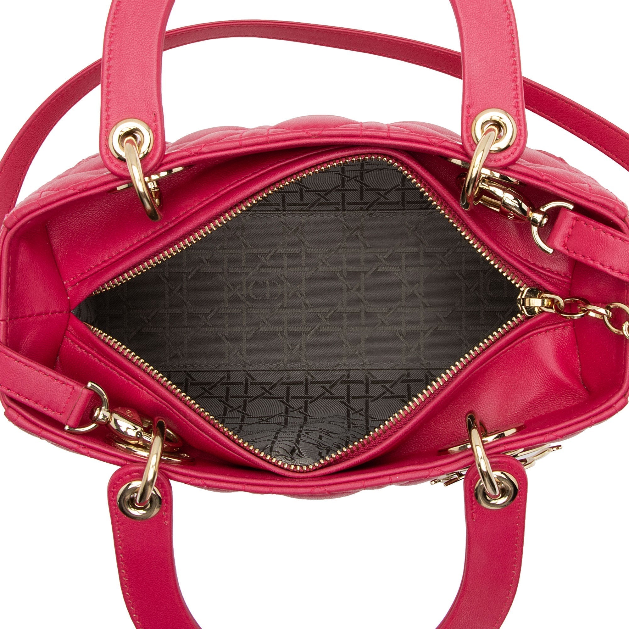 Dior Lambskin Lady Dior Medium Tote (SHF-kYzD71)