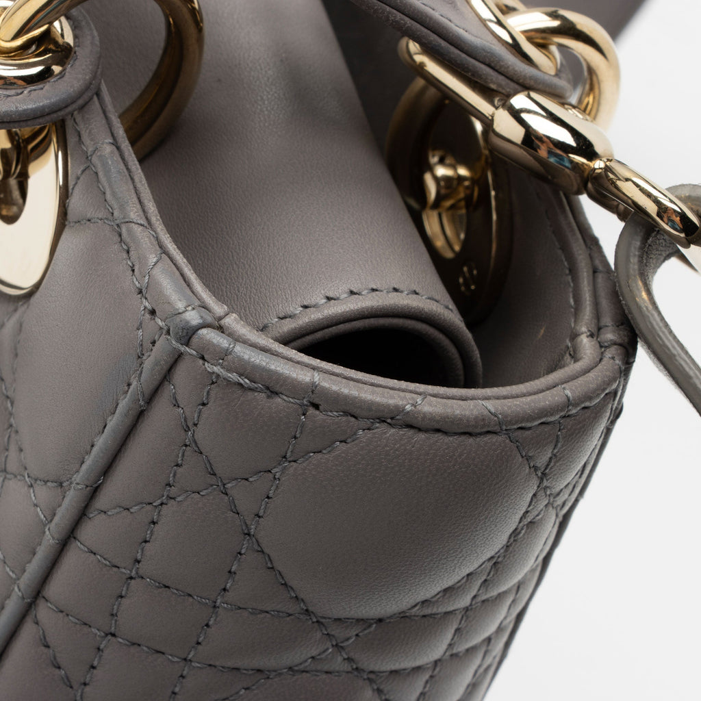 Dior Lambskin My ABCDior Small Lady Dior Tote (SHF-M3kW71)