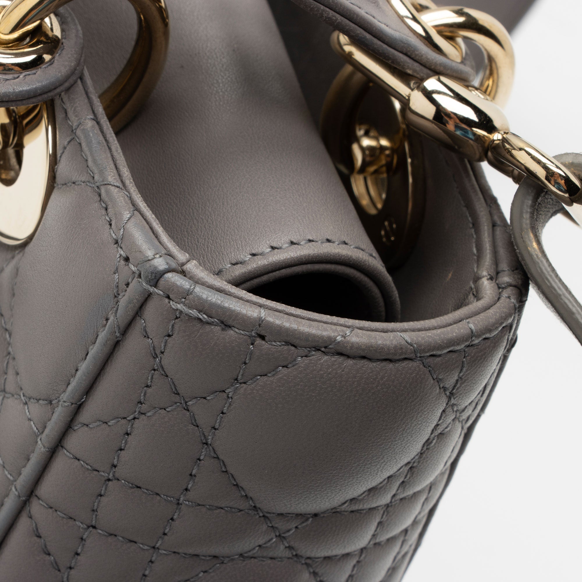 Dior Lambskin My ABCDior Small Lady Dior Tote (SHF-M3kW71)