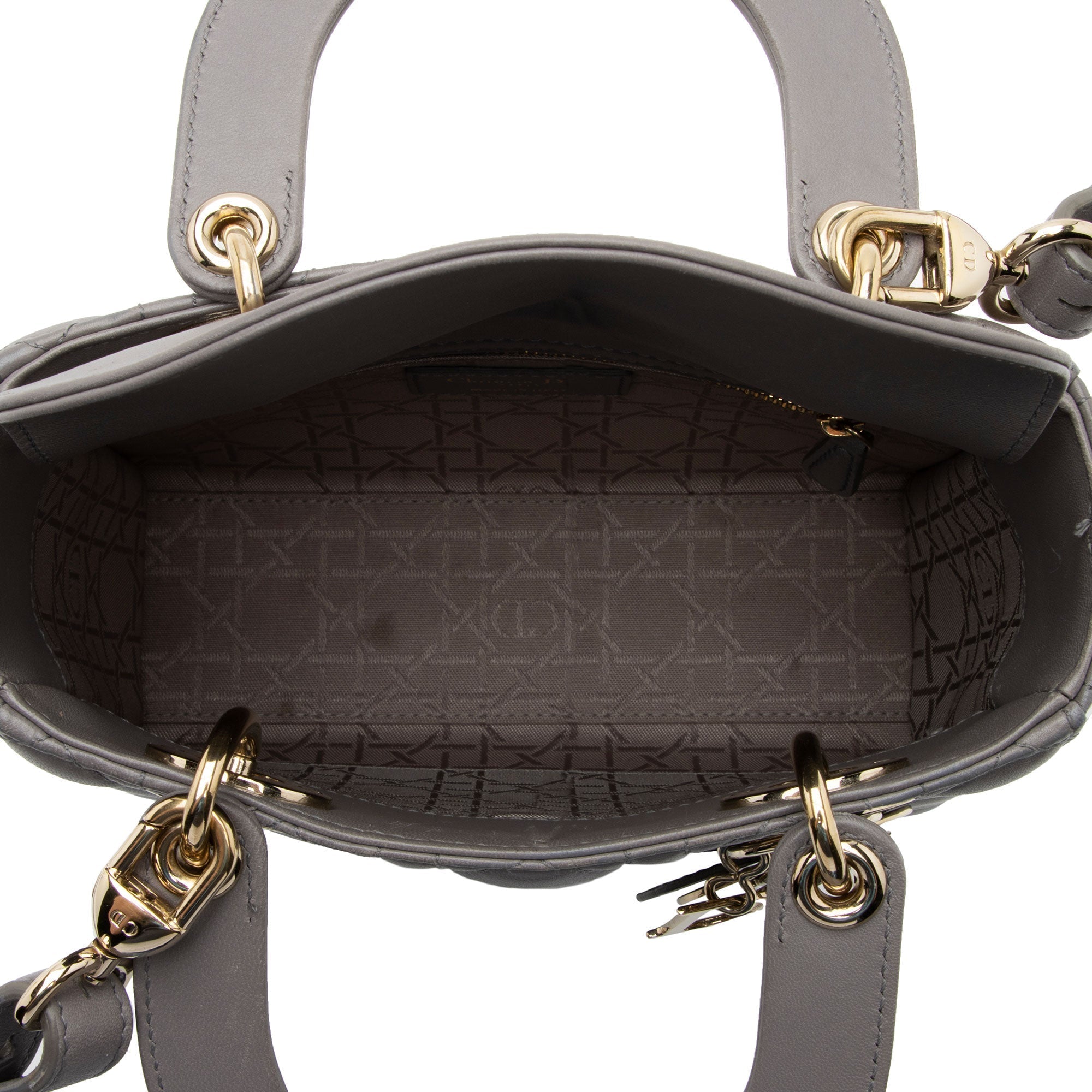 Dior Lambskin My ABCDior Small Lady Dior Tote (SHF-M3kW71)