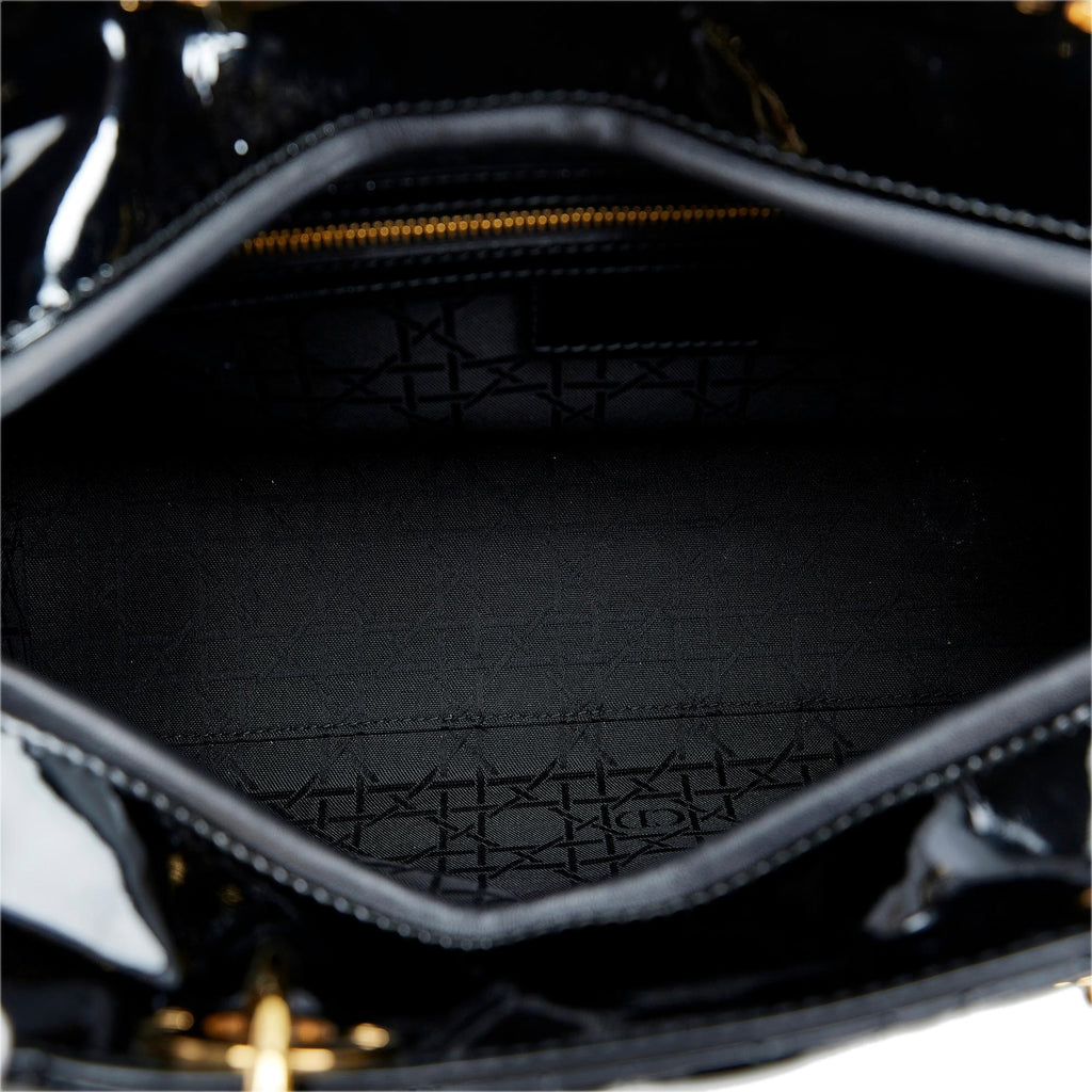 Dior Large Cannage Patent Lady Dior (SHG-9I0WKs)