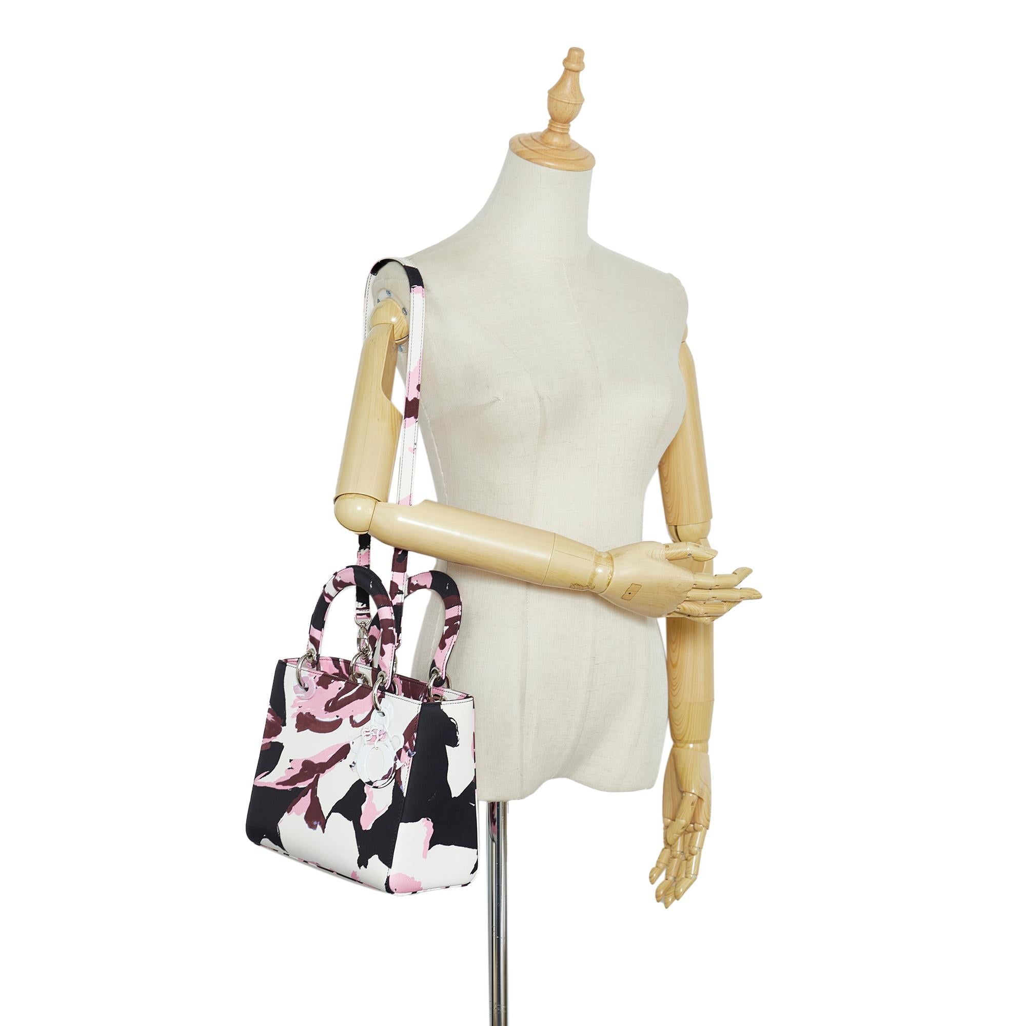 Dior Medium Floral Graffiti Lady Dior (SHG-y1sBoP)