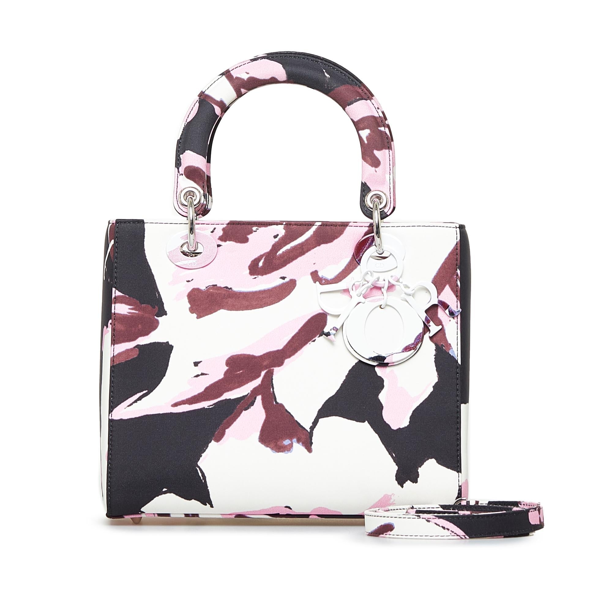 Dior Medium Floral Graffiti Lady Dior (SHG-y1sBoP)