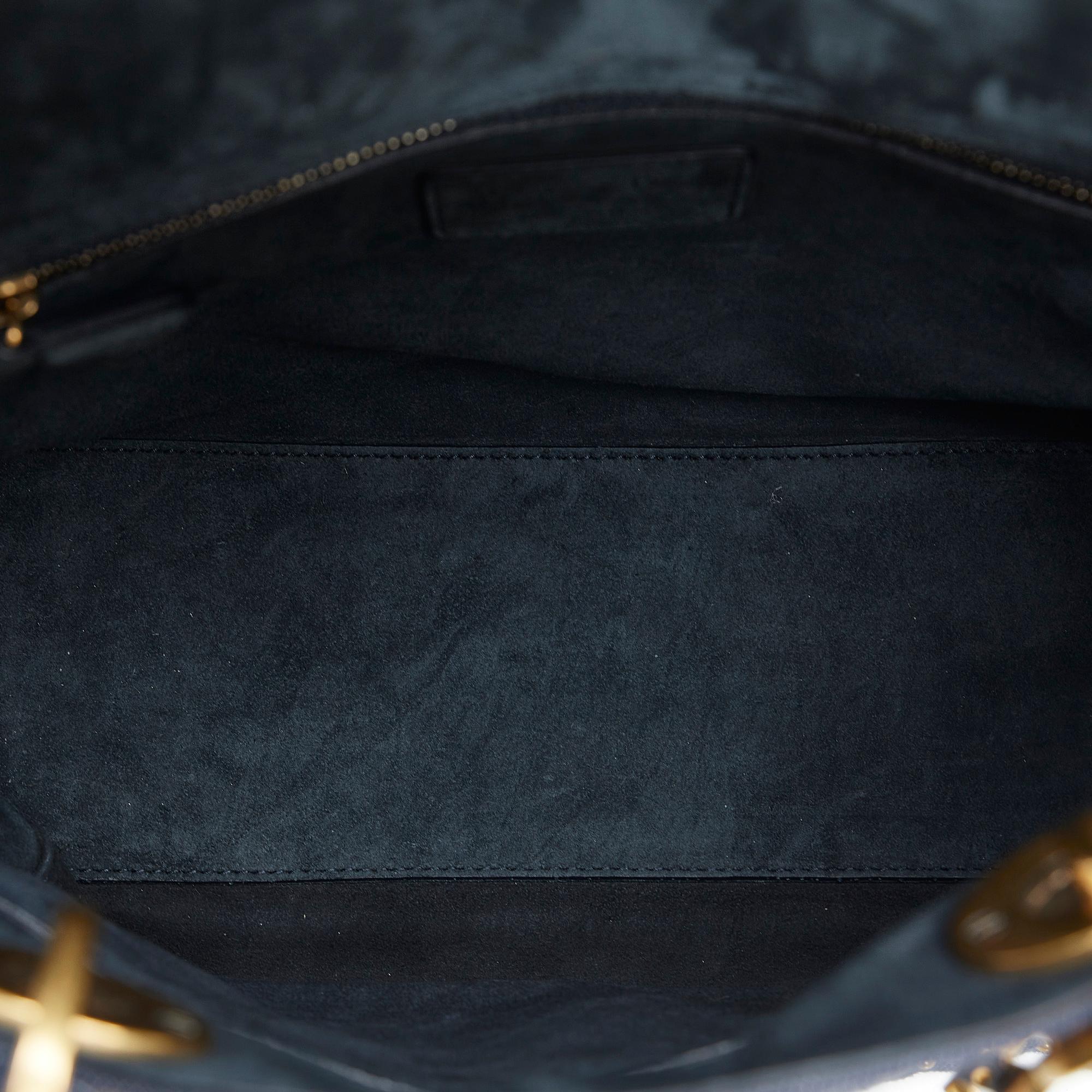 Dior Medium Studded Denim Supple Lady Dior (SHG-ol1tg3)