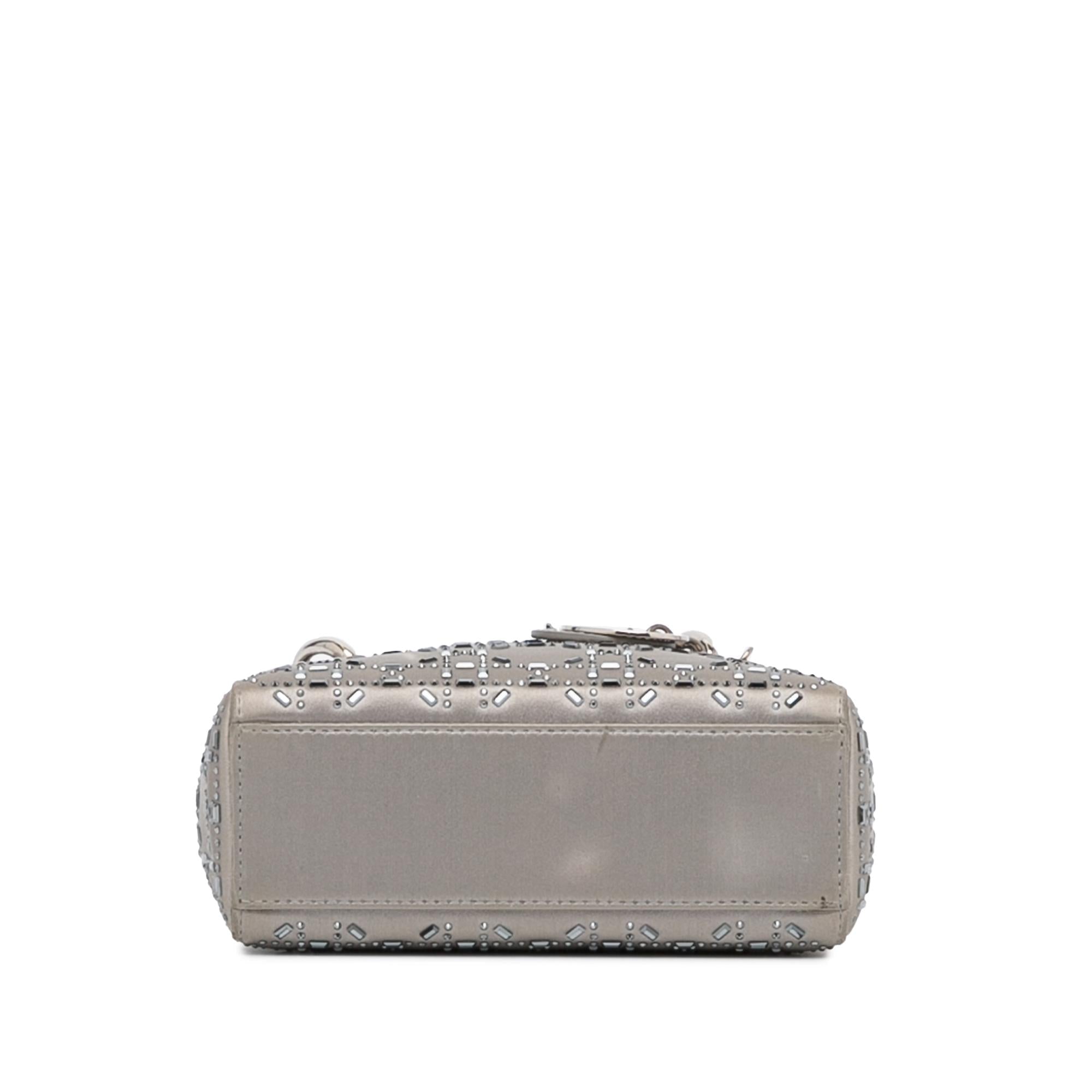 Dior Mini Crystal-Embellished Satin Lady Dior (SHG-aOljQE)