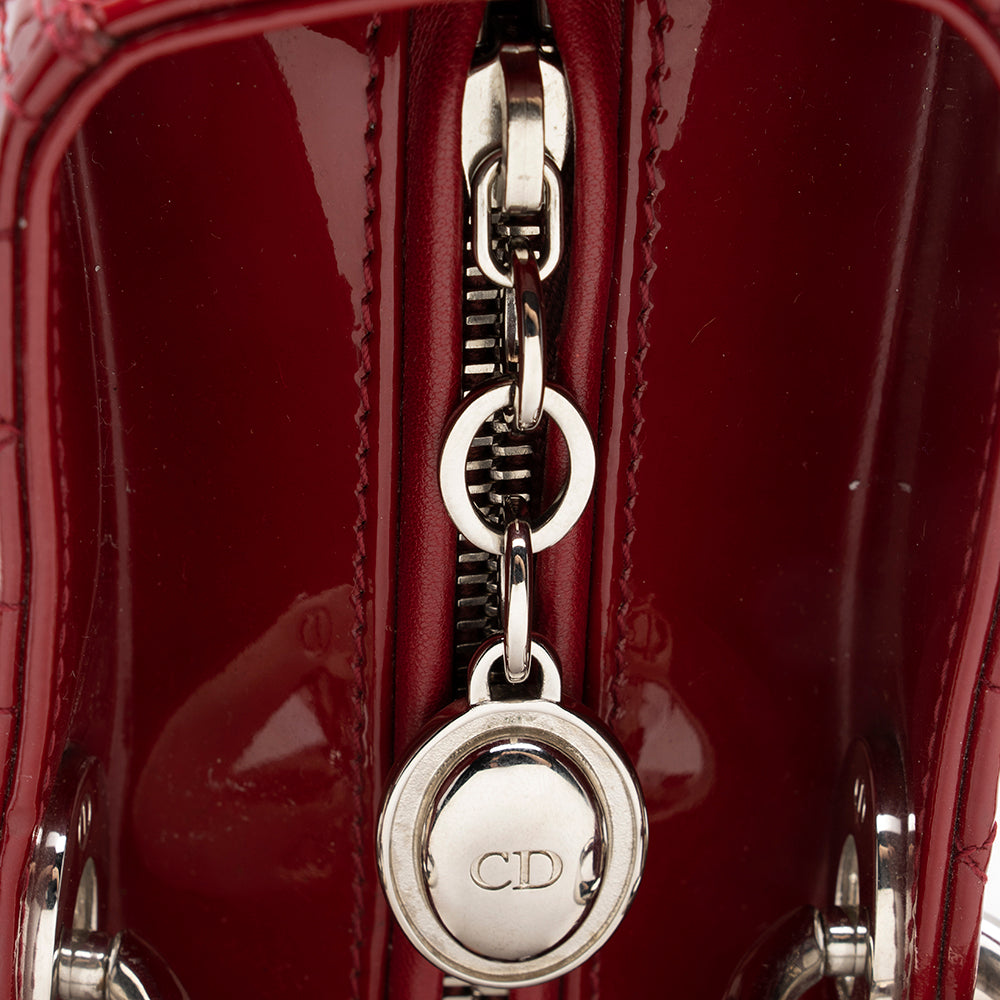 Dior Patent Leather Lady Dior Large Tote (SHF-17791)