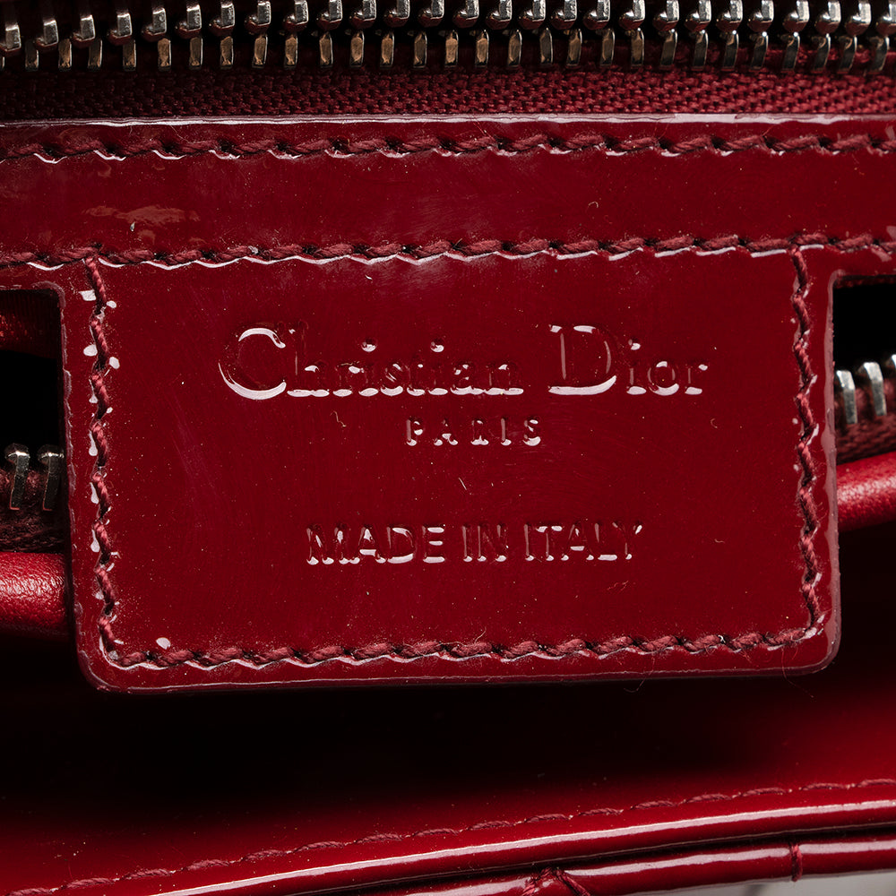 Dior Patent Leather Lady Dior Large Tote (SHF-17791)