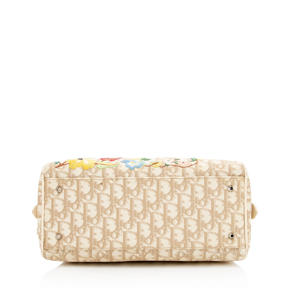 Dior  Embroidered Flowers Satchel (SHF-18817)