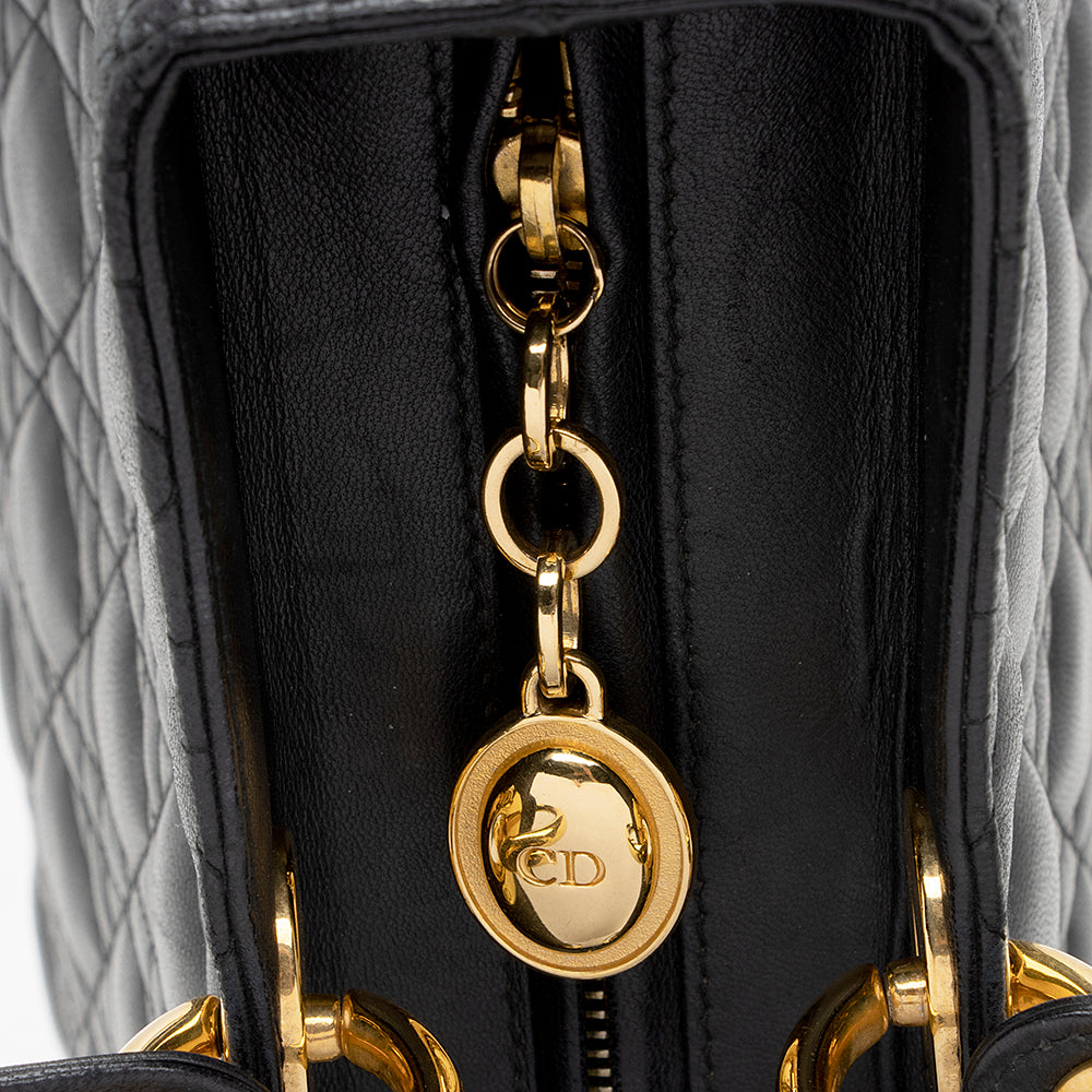 Dior  Lambskin Lady Dior Large Tote (SHF-17064)