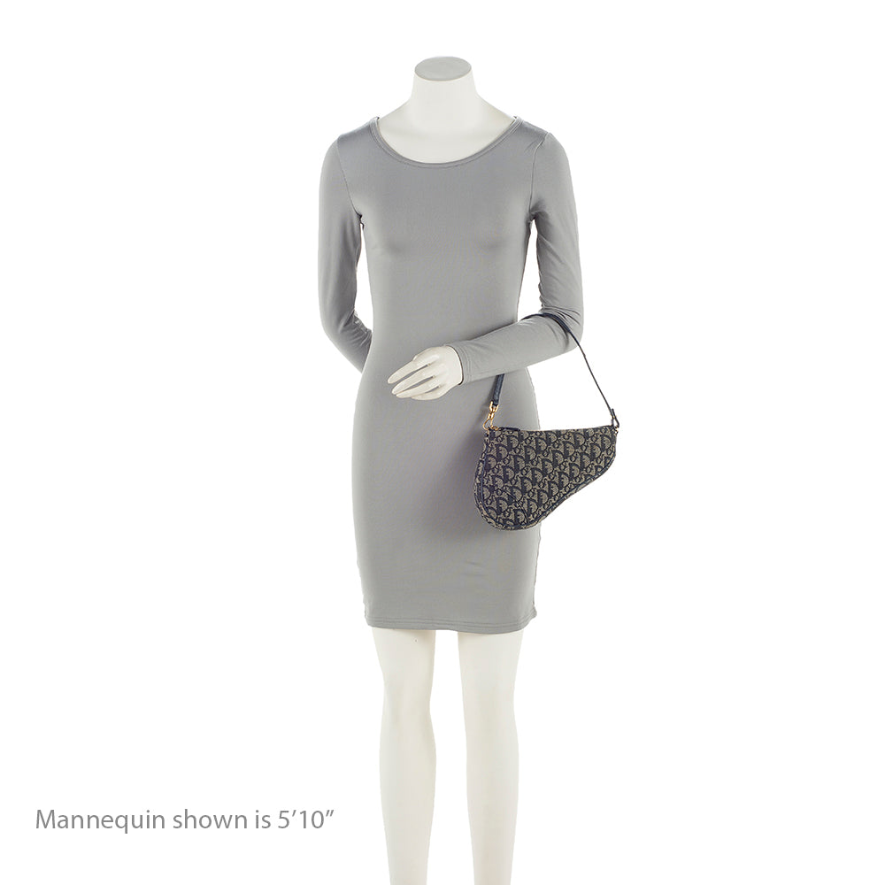 Dior  Oblique Mini Saddle Bag (SHF-21371)