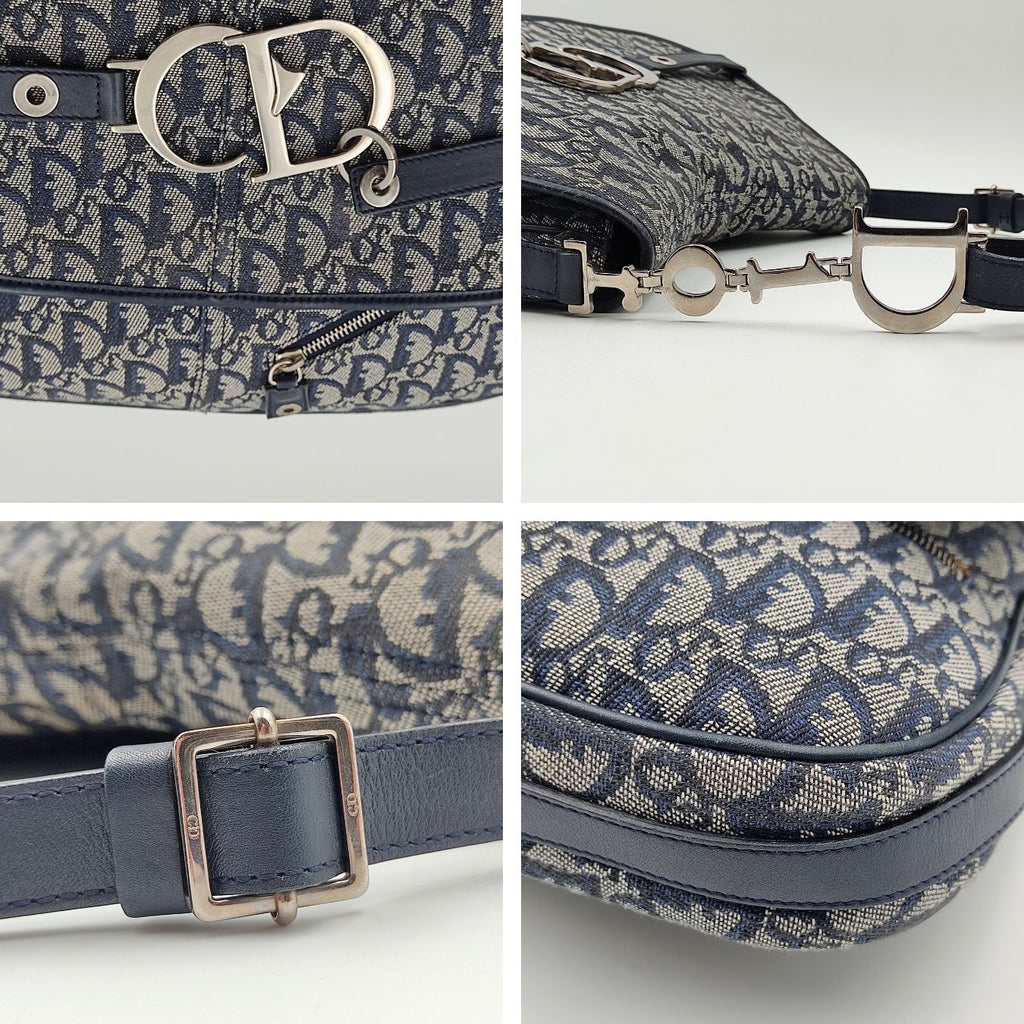 DIOR Saddle large shoulder bag in monogram canvas