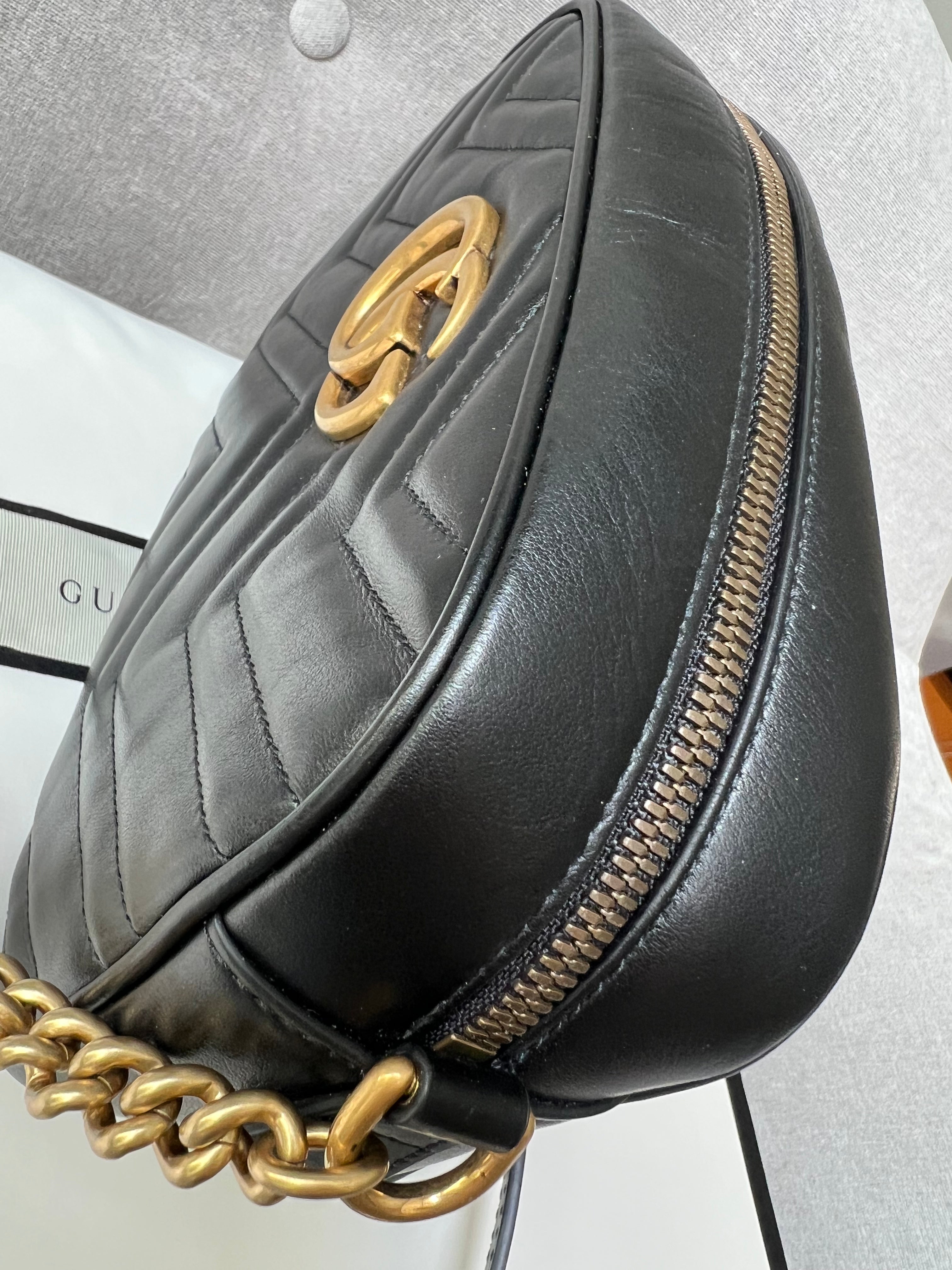 Gucci GG Black Marmont Small Shoulder Bag