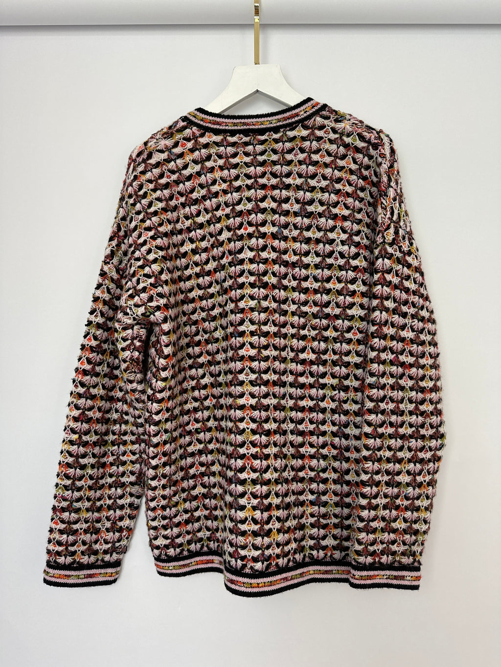 Chanel Multi-Colour Long Sleeve Cashmere Blend Knit Cardigan with Silver CC Logo Buttons Size FR 36 (UK 8)