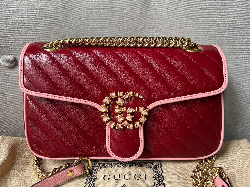 Gucci GG Torchon Pink Marmont Small Shoulder Bag