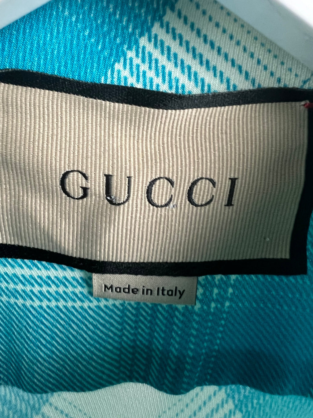 Gucci Turquoise and White Checked Shirt and Skirt Set IT 40 & 42 (UK 8-10)