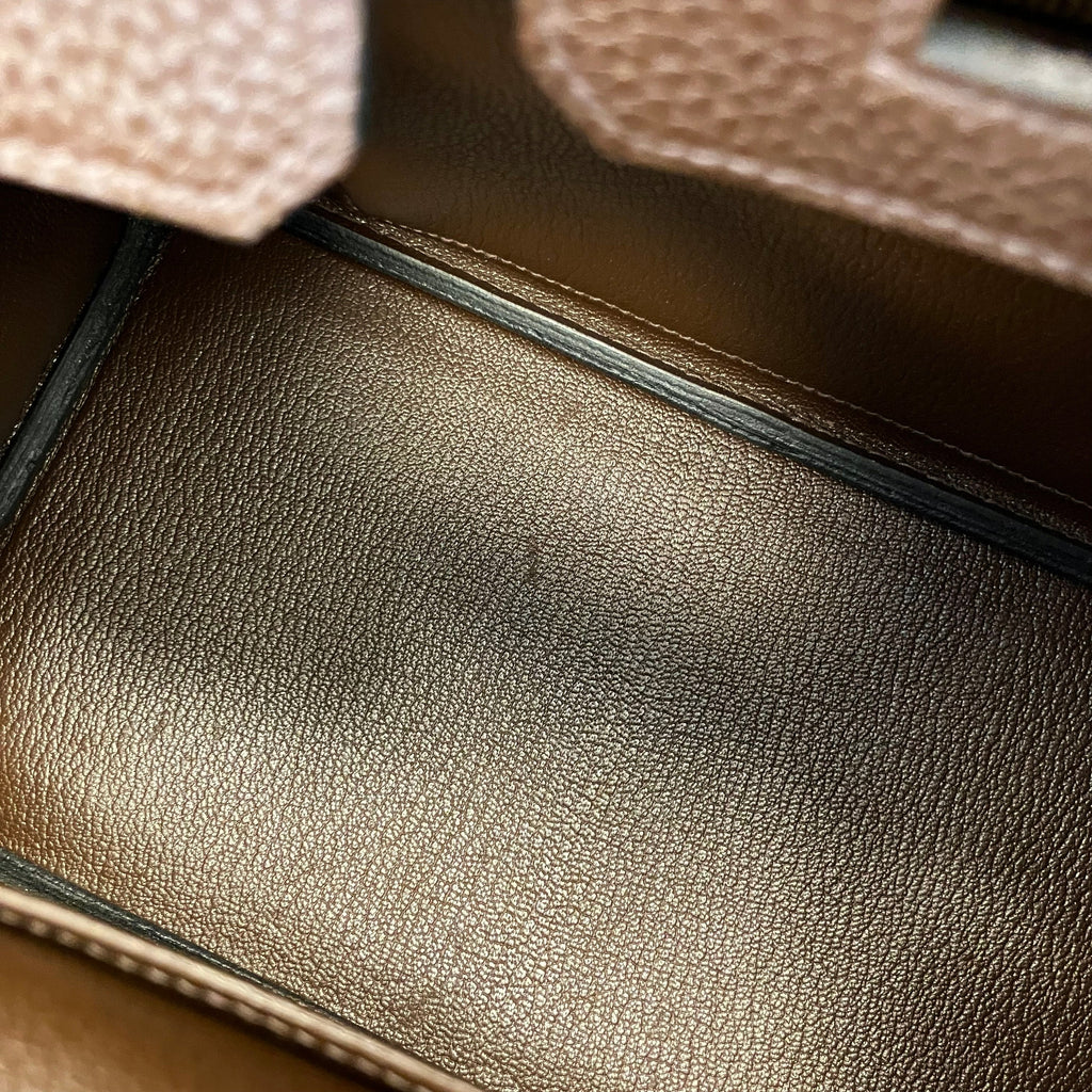 Hermes 2014 Chocolat Togo Birkin 25 Handbag
