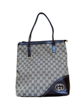 Gucci Abbey Jacquard & Leather Tote Bag
