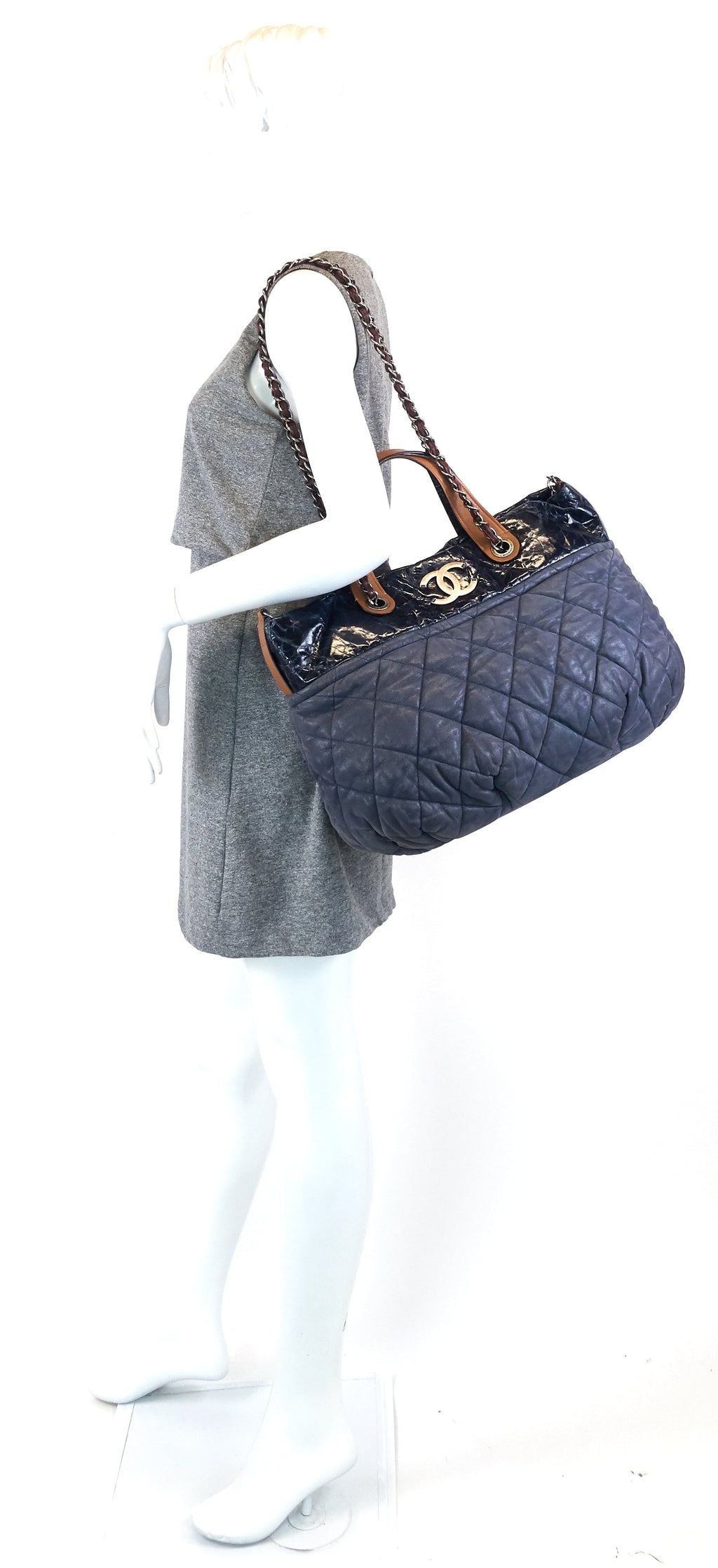Chanel In the Mix Large Iridescent Calfskin Tote Bag